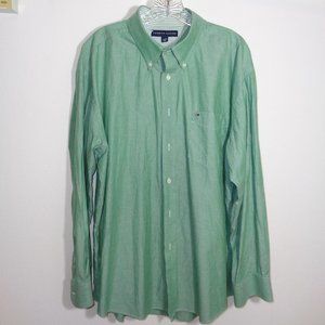 Tommy Hilfiger Men's Lt. Green Button Up Shirt XL